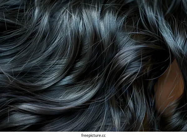 Closeup of Black Hair Texture