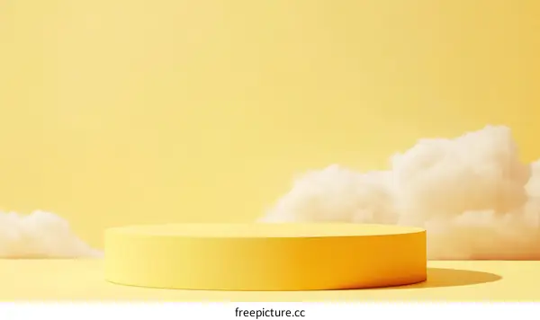 Yellow Abstract Minimalist Product Display