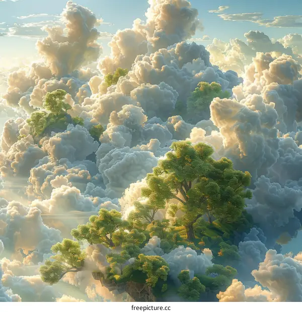 Floating Island Paradise Above the Clouds