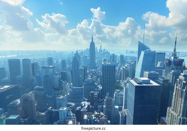 New York City Skyline at Sunset