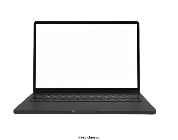 [Transparent Background PNG]Modern Laptop with Blank Screen