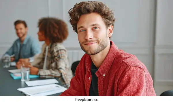 Business Meeting Caucasian Men and Women