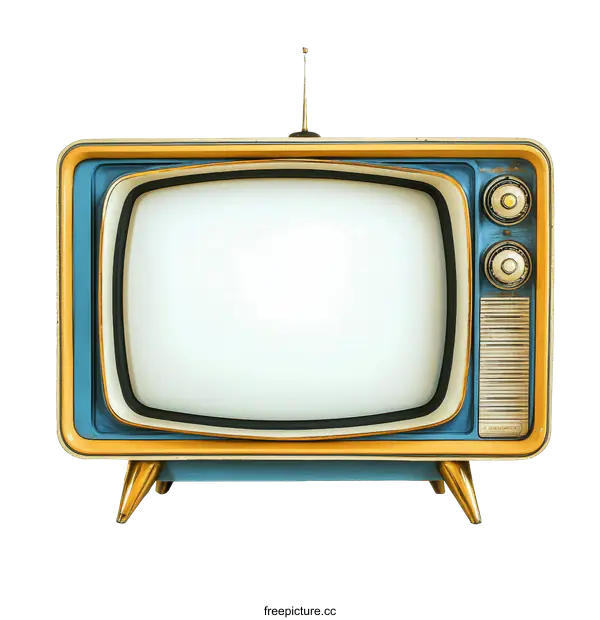 [Transparent Background PNG]Vintage Retro Television Illustration