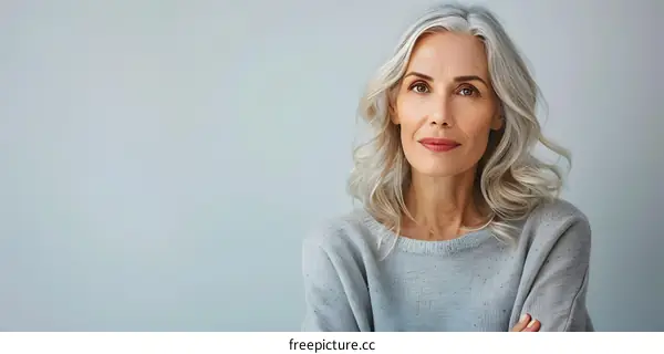 portrait of a beautiful senior woman