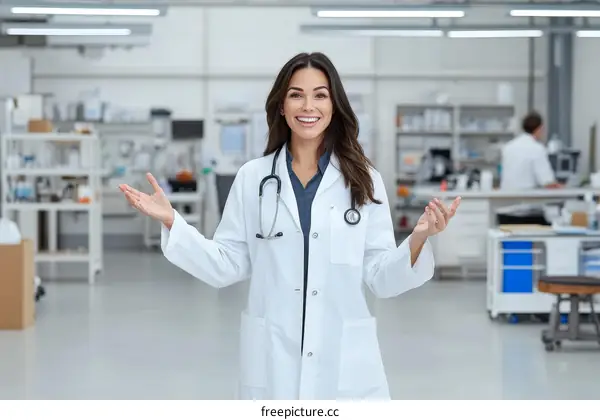 Friendly Female Doctor in Modern Medical Facility