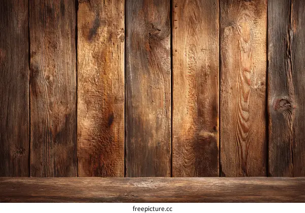 Rustic Wooden Plank Wall Background