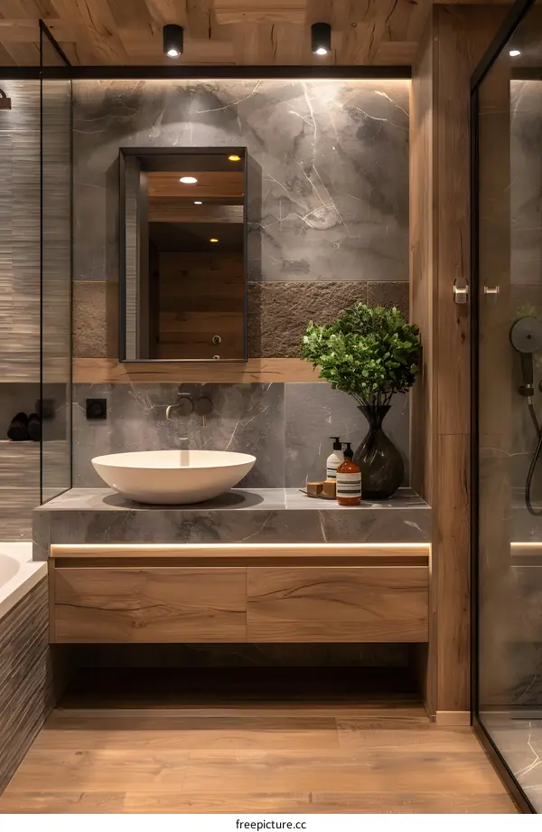 Modern minimalist bathroom