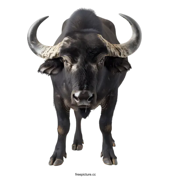 [Transparent Background PNG]Cape buffalo isolated on white background