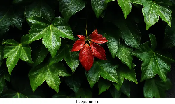 Close-up View of Vibrant Leaves