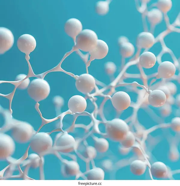 3D illustration of a molecular structure