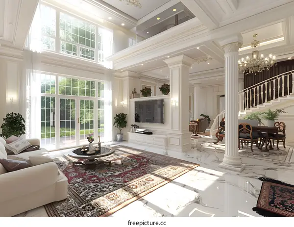 Luxury villa living room