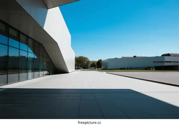 Modern Architectural Design with Clean Lines and Open Space