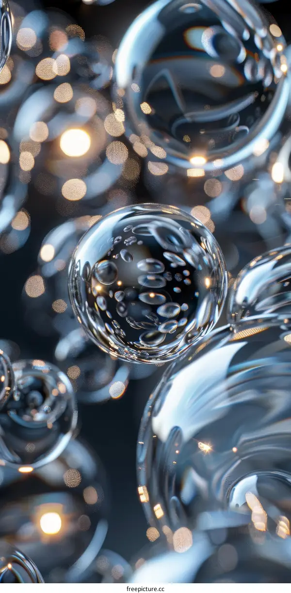 Transparent Spheres and Light Reflections