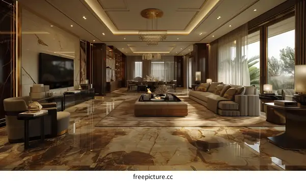 Modern luxury living room interior design