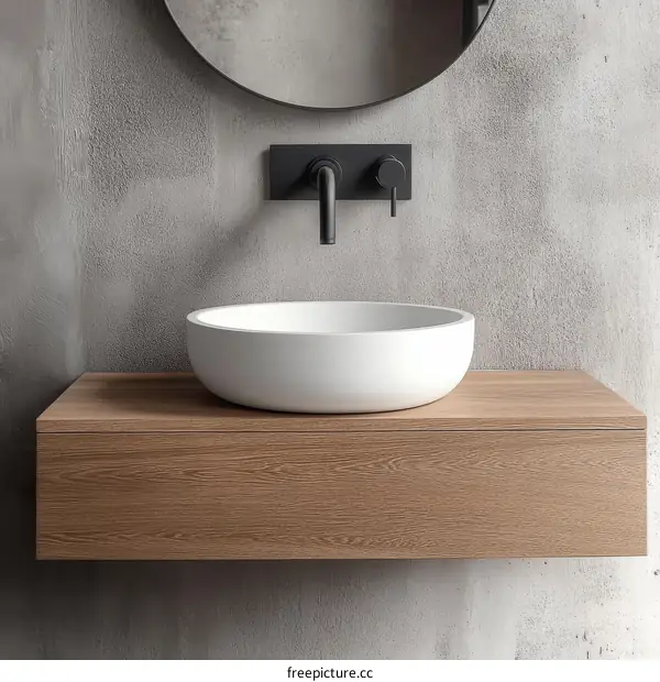 Modern Minimalist Bathroom Sink Vanity Unit