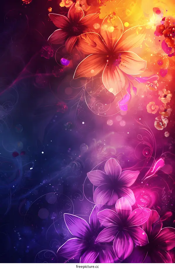 Fantasy flowers background