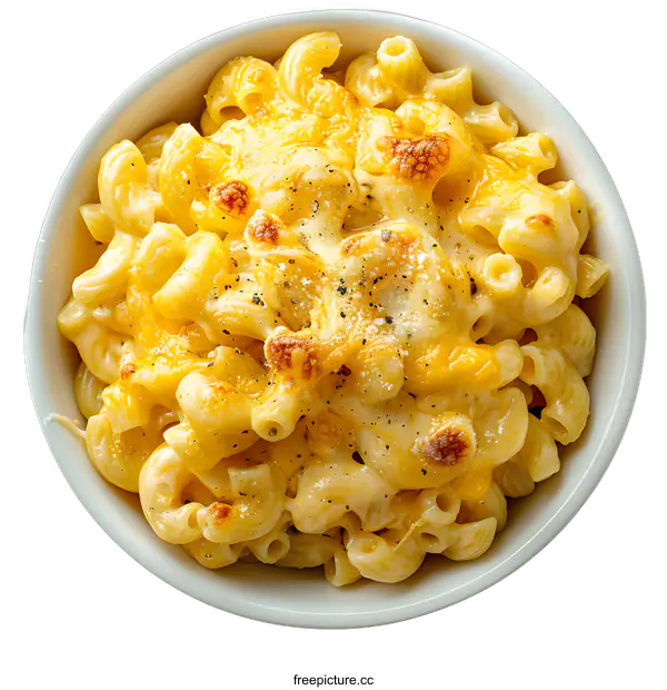 [Transparent Background PNG]Macaroni and cheese in bowl isolated on white background