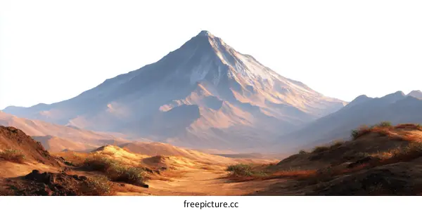 Majestic Mountain Landscape in a Desert Valley