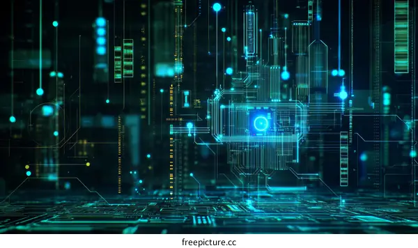 Abstract Futuristic Circuit Board Technology