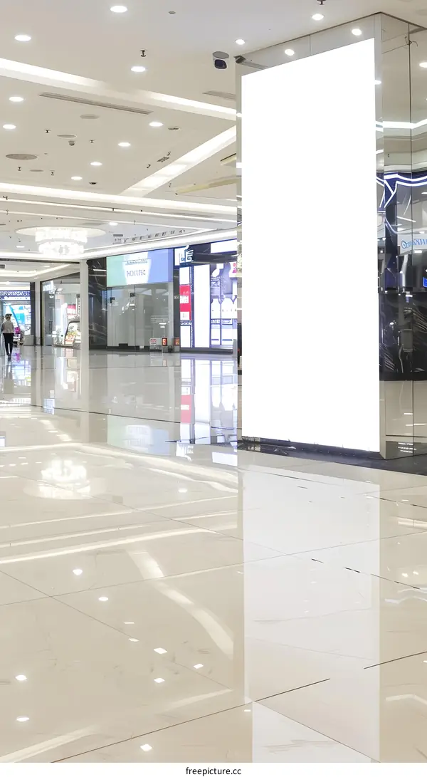 Blank Billboard Mockup in Shopping Mall