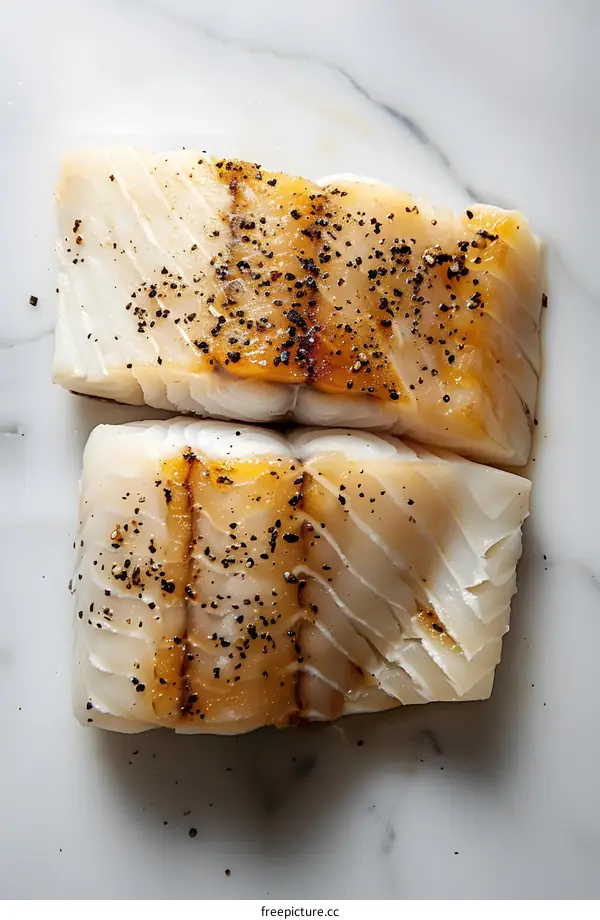 Two pieces of fish fillet