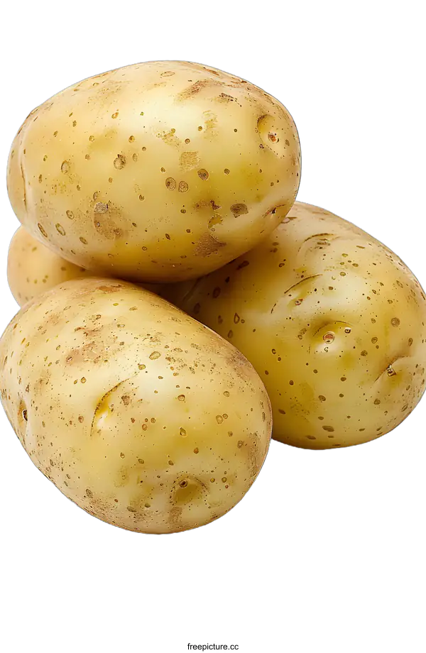 [Transparent Background PNG]Three Potatoes Isolated On White Background
