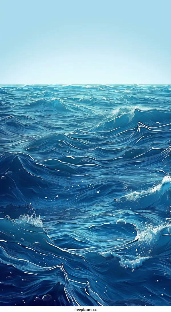 Deep Blue Ocean Illustration