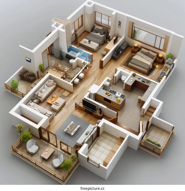 Modern Apartment Floor Plan Design