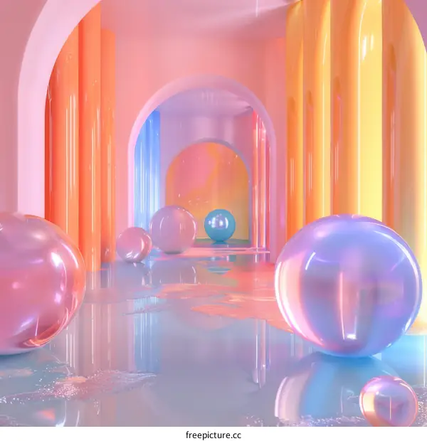 Pastel Dreamy Geometric Interior Design