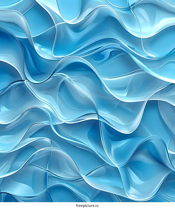 Abstract Blue Wavy Background