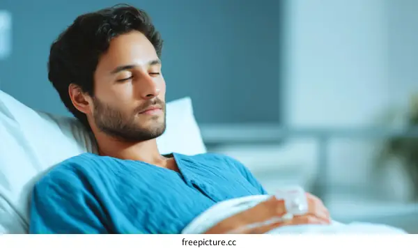 Hospital Patient Resting in a Medical Bed