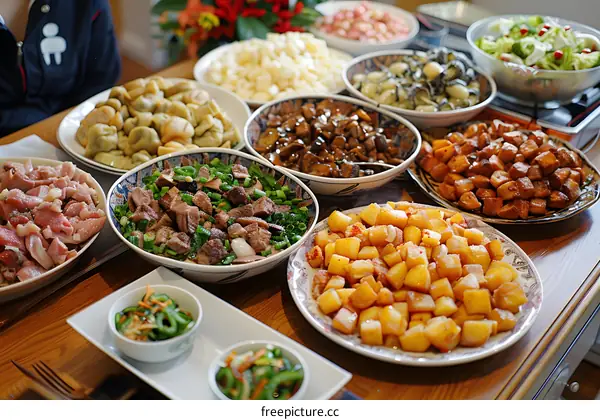 A table full of delicious Chinese food