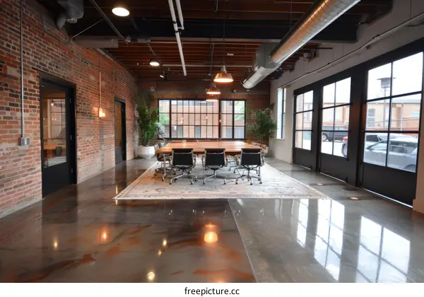 Industrial Chic Conference Room Interior Design