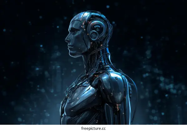 Futuristic Robot Design Profile View