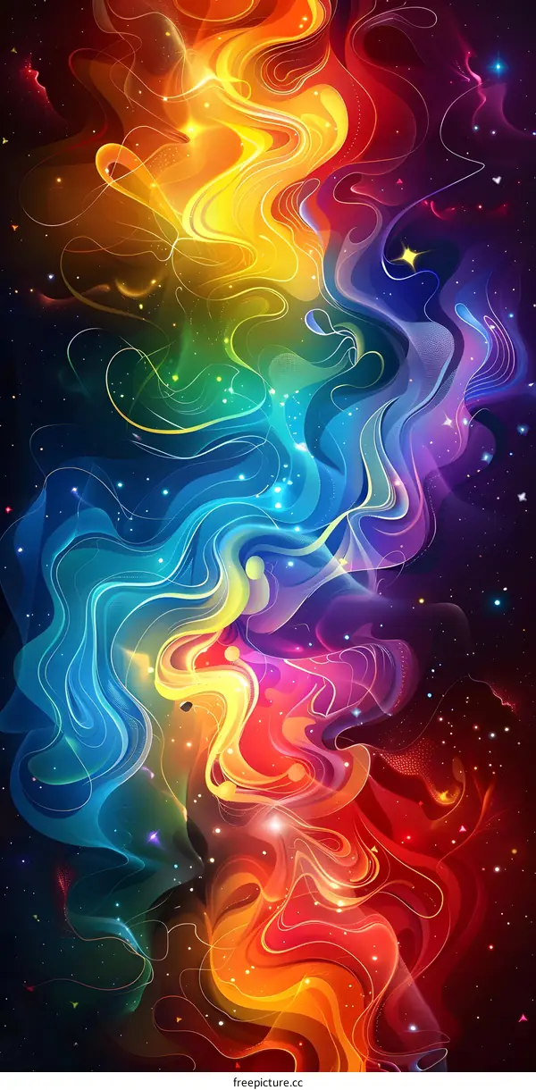 Abstract Colorful Galaxy Background