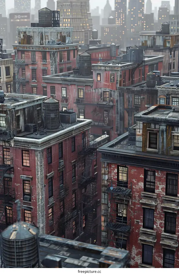 Dense Urban Skyline: A Bird's-Eye View