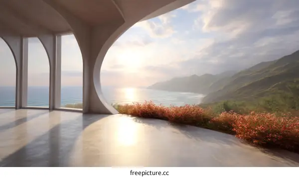 Modern Coastal Architecture Interior View