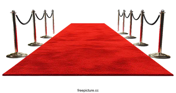 [Transparent Background PNG]Red Carpet for Award Ceremony Event