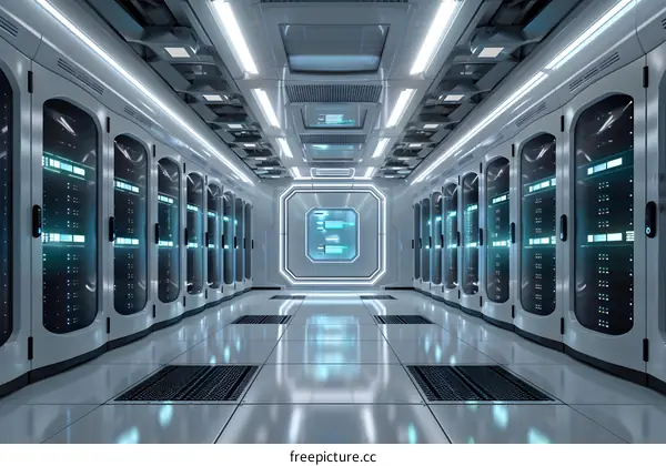 Futuristic server room