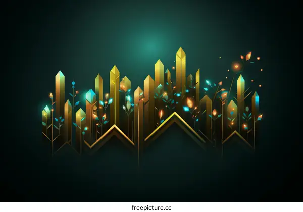 Glowing City Illustration
