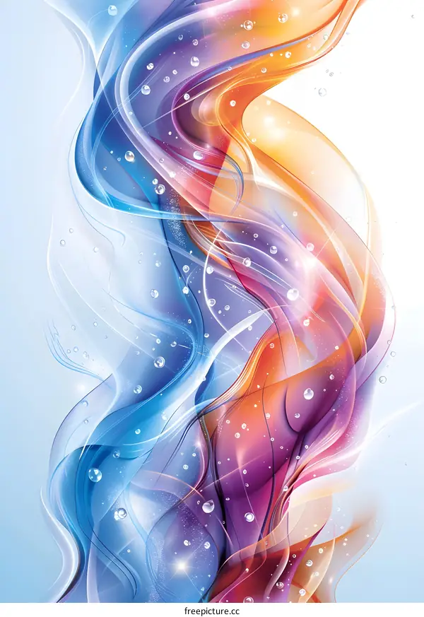 Abstract Colorful Swirls With Glowing Effects