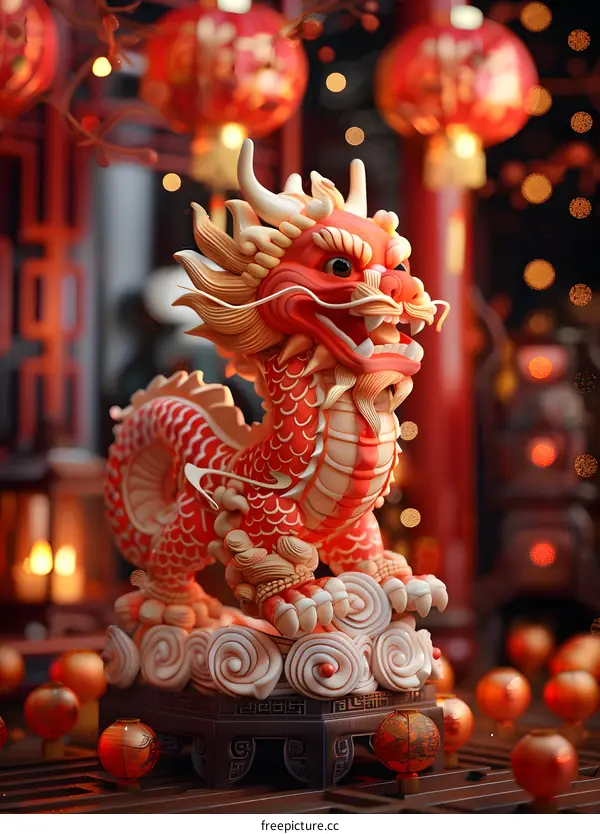 Dragon and lion dance to celebrate Lantern Festival