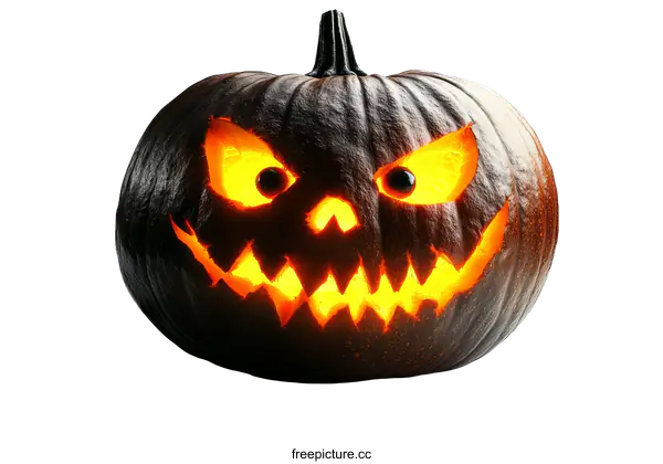 [Transparent Background PNG]Halloween Pumpkin with Scary Face
