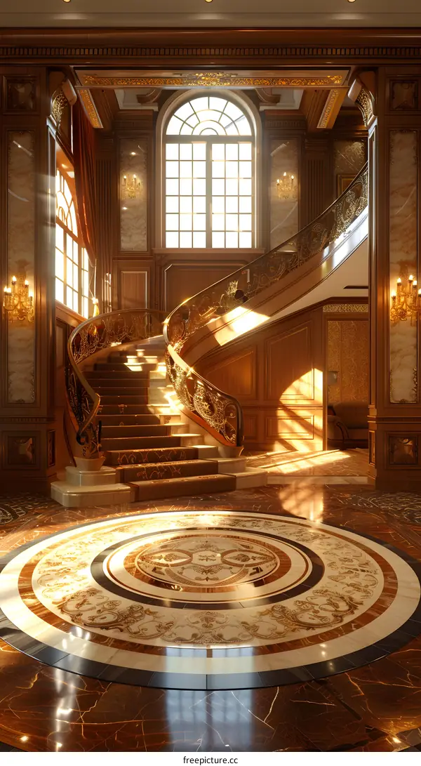 Luxurious Entryway with Grand Staircase