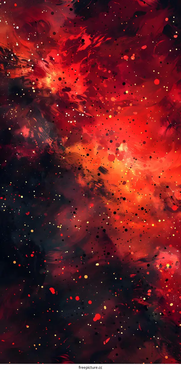 Dark red abstract painting