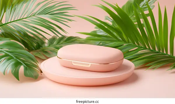 Pink and Green Earbuds Case Mockup