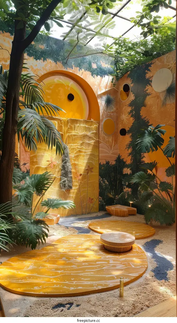 Artistic and Surreal Oasis in the Heart of a Bustling City