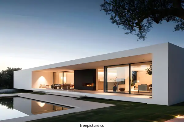 Modern Minimalist Home with Swimming Pool and Landscape Design