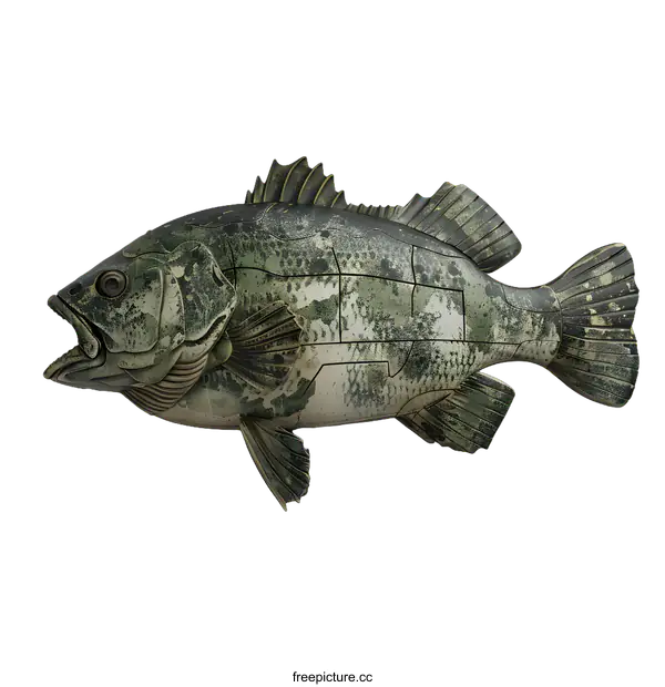 [Transparent Background PNG]A Stone Bass Sculpture