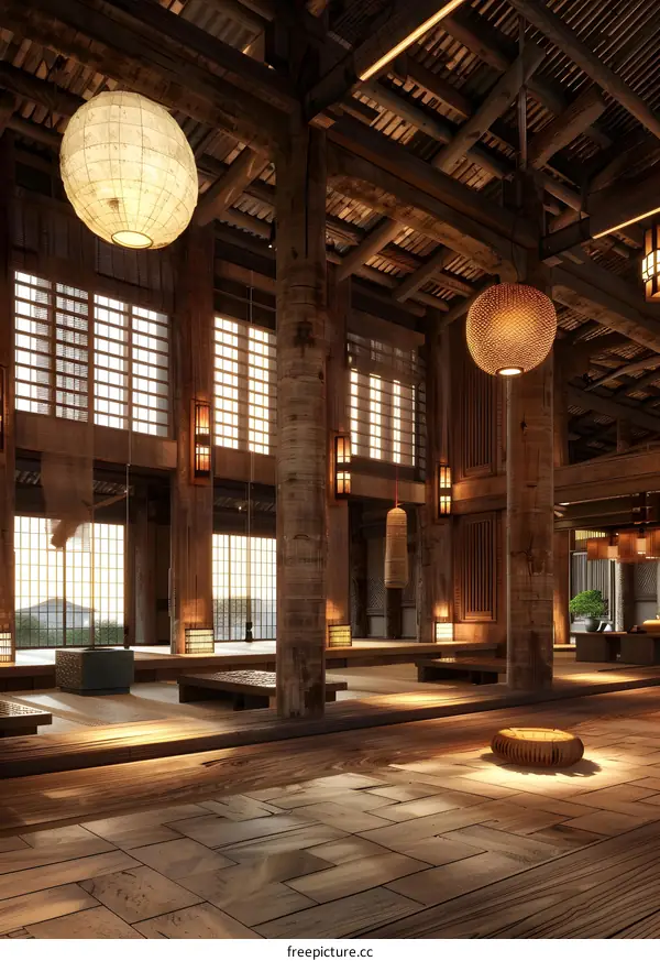 Traditional Japanese Style Wooden House Interior Design